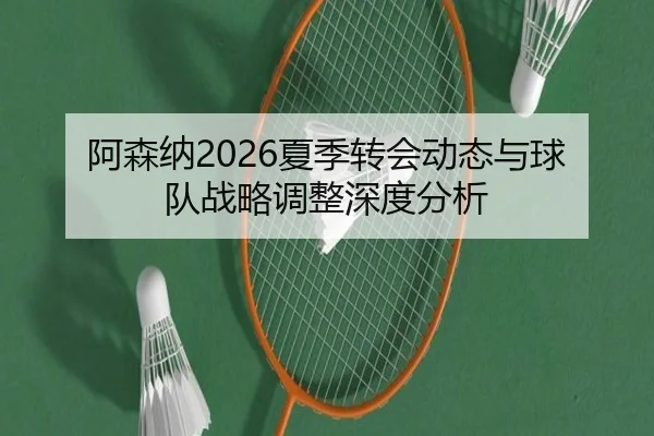 阿森纳2026夏季转会动态与球队战略调整深度分析